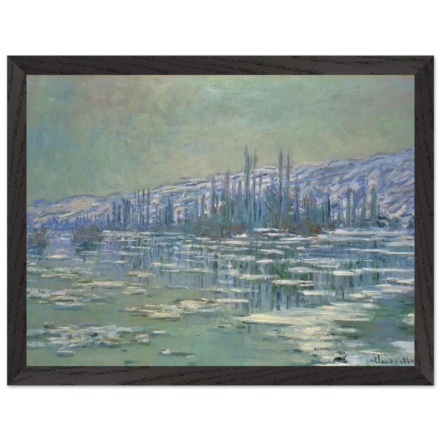Ice Floes on Siene by Claude Monet — Framed art print at Zephyeer