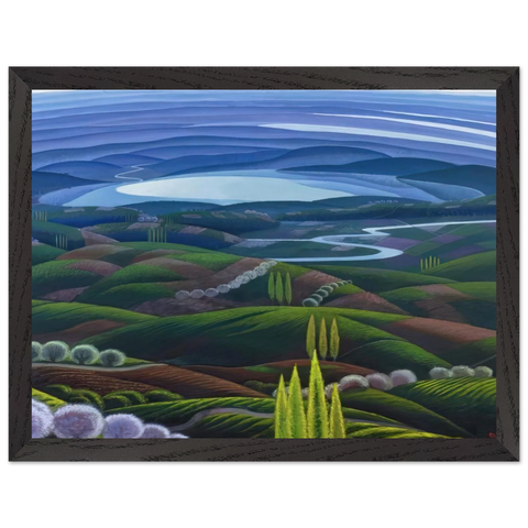 Umbria primavera - 1945 by Gerardo Dottori — Framed art print at Zephyeer