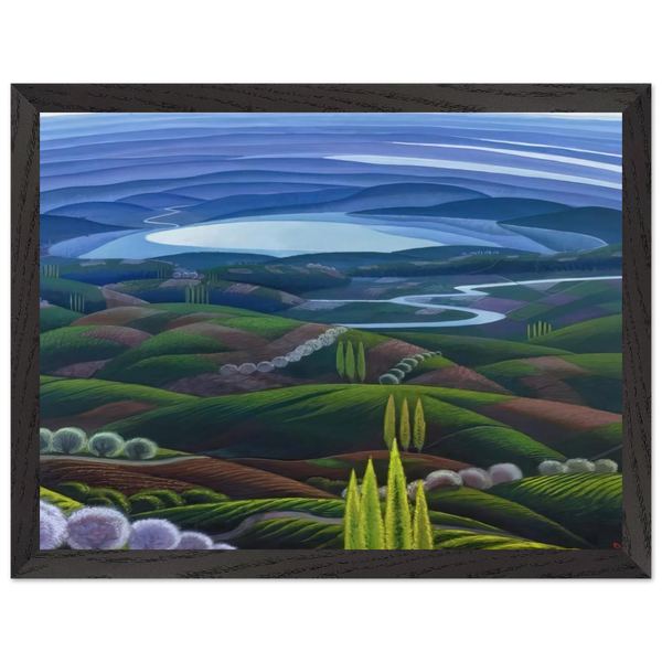 Umbria primavera - 1945 by Gerardo Dottori — Framed art print at Zephyeer