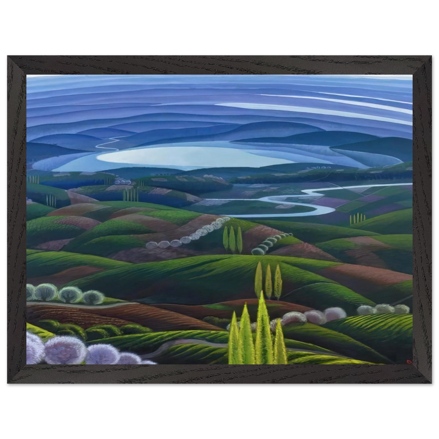 Umbria primavera - 1945 by Gerardo Dottori — Framed art print at Zephyeer