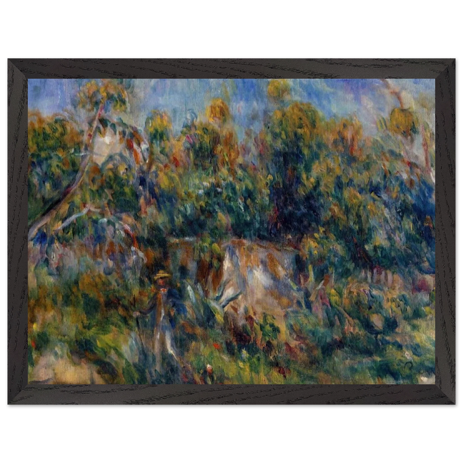 The Painter Taking a Stroll at Cagnes by Pierre-Auguste Renoir — Framed art print at Zephyeer