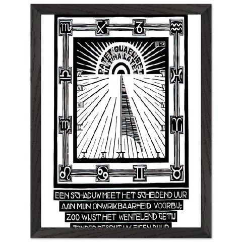 SUNDIAL XXIV EMBLEMATA REJECTED PLATE 1931 by MC Escher — Framed art print at Zephyeer