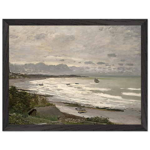 The Beach at Saint-Adresse by Claude Monet — Framed art print at Zephyeer