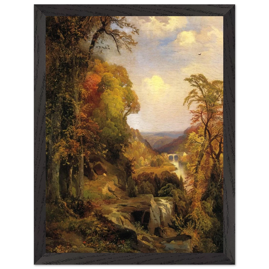 On the Wissahickon near Chestnut Hill by Thomas Moran — Framed art print at Zephyeer