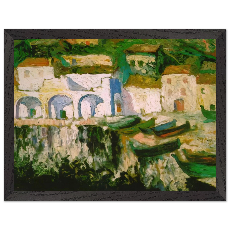 VIEW OF PORTDOGUE PORT ALUGER by Salvador Dali — Framed art print at Zephyeer