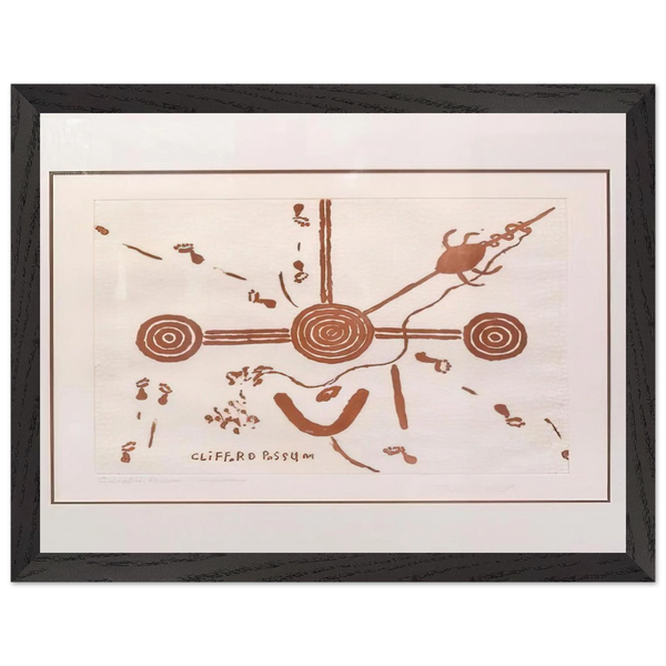 Ngarlu, Love Story - 1994 by Clifford Possum Tjapaltjarri — Framed art print at Zephyeer