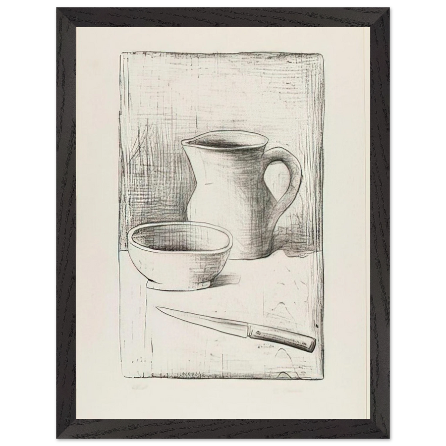 STILL LIFE 1944 by Carlo Carra — Framed art print at Zephyeer