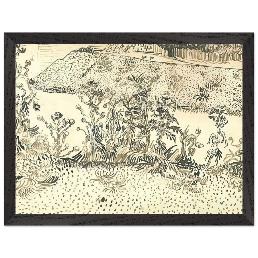 Thistles Along the Roadside by Vincent van Gogh — Framed art print at Zephyeer