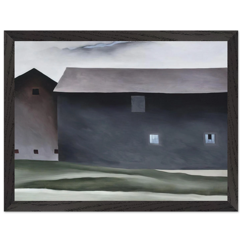 Lake George Barns by Georgia O'Keeffe — Framed art print at Zephyeer