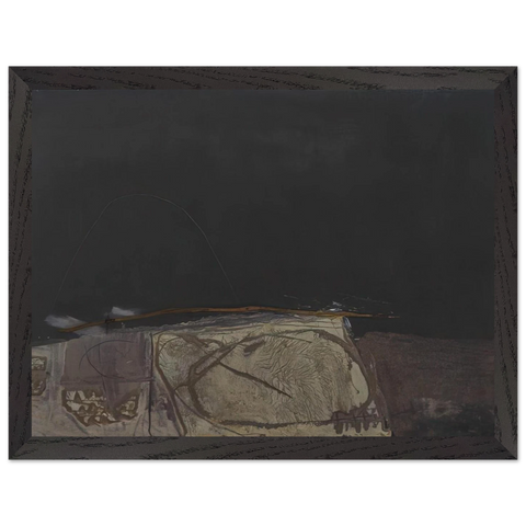 GREY AND GREEN PAINTING 1957 by Antoni Tapies — Framed art print at Zephyeer