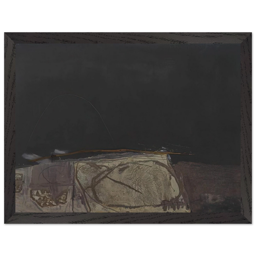 GREY AND GREEN PAINTING 1957 by Antoni Tapies — Framed art print at Zephyeer