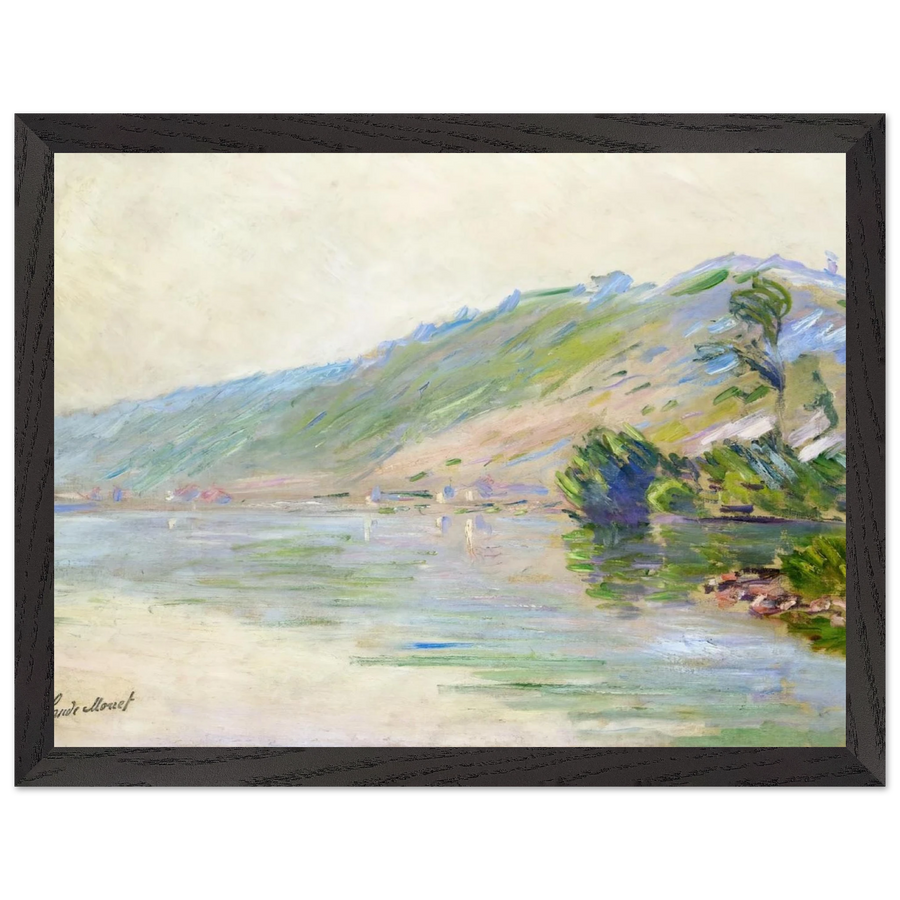 The Seine at Port-Villes, Clear Weather by Claude Monet — Framed art print at Zephyeer