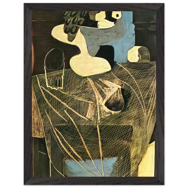 Still life with fishing net by Pablo Picasso — Framed art print at Zephyeer