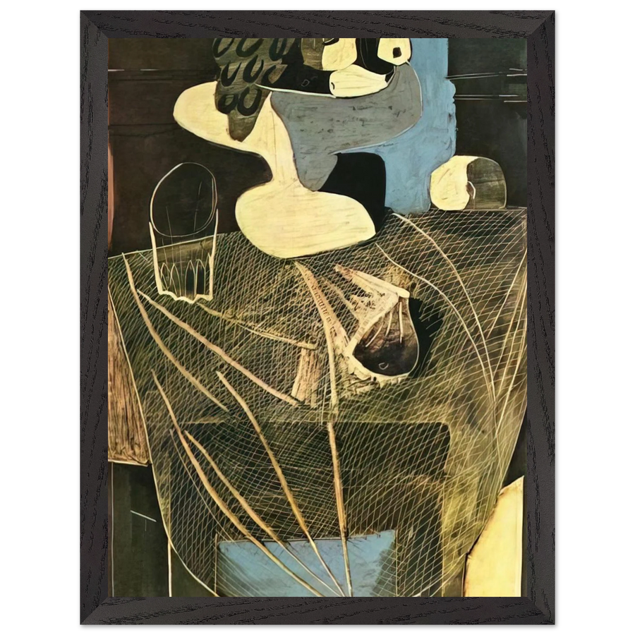 Still life with fishing net by Pablo Picasso — Framed art print at Zephyeer