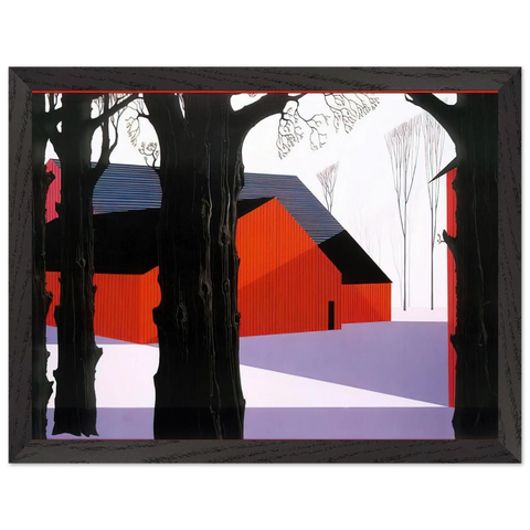 Red Barn by Eyvind Earle — Framed art print at Zephyeer