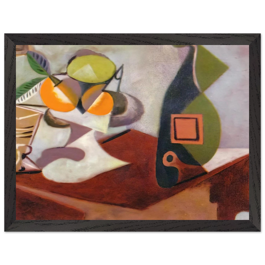 Still life with lemon and oranges by Pablo Picasso — Framed art print at Zephyeer