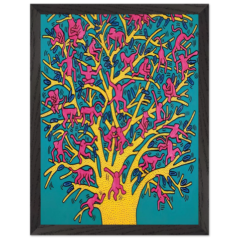 THE TREE OF MONKEYS by Keith Haring — Framed art print at Zephyeer