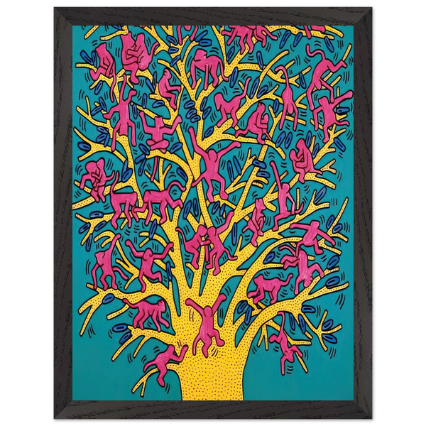 THE TREE OF MONKEYS by Keith Haring — Framed art print at Zephyeer