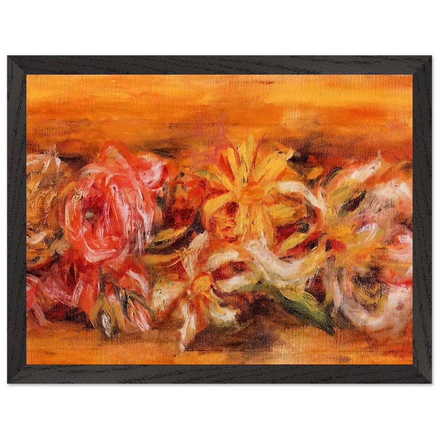 Garland of Flowers by Pierre-Auguste Renoir — Framed art print at Zephyeer