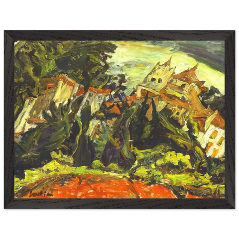 HOUSES AT CERET by Chaim Soutine — Framed art print at Zephyeer