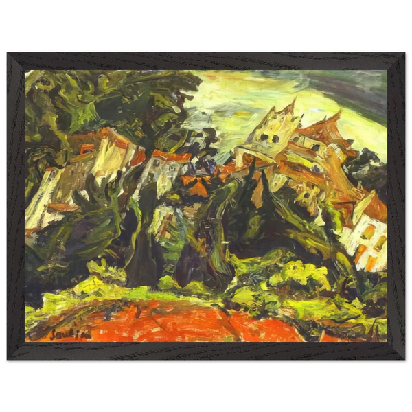 HOUSES AT CERET by Chaim Soutine — Framed art print at Zephyeer