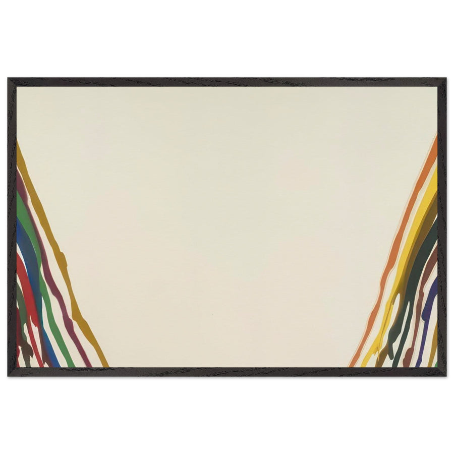 Gamma Tau (1960) by Morris Louis, framed poster