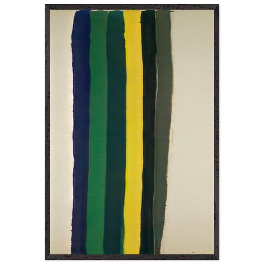 Green Picket (1962) by Morris Louis, framed poster