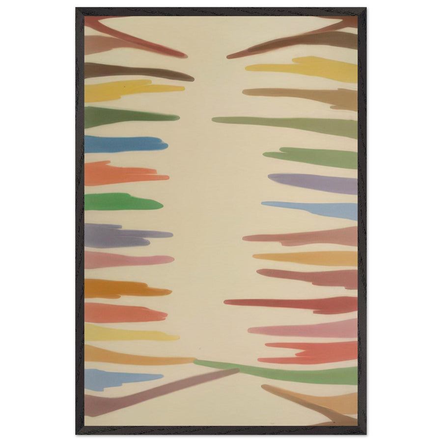 Omega I (1960) by Morris Louis, framed poster