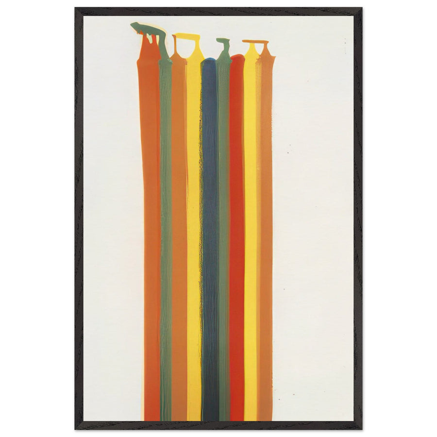 Pillar Of Fire (1961) by Morris Louis, framed poster