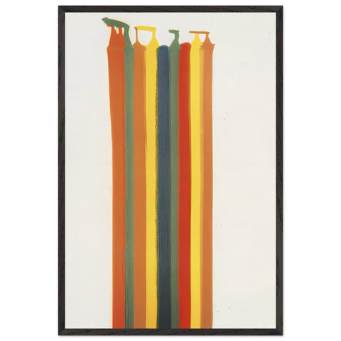 Pillar Of Fire (1961) by Morris Louis, framed poster