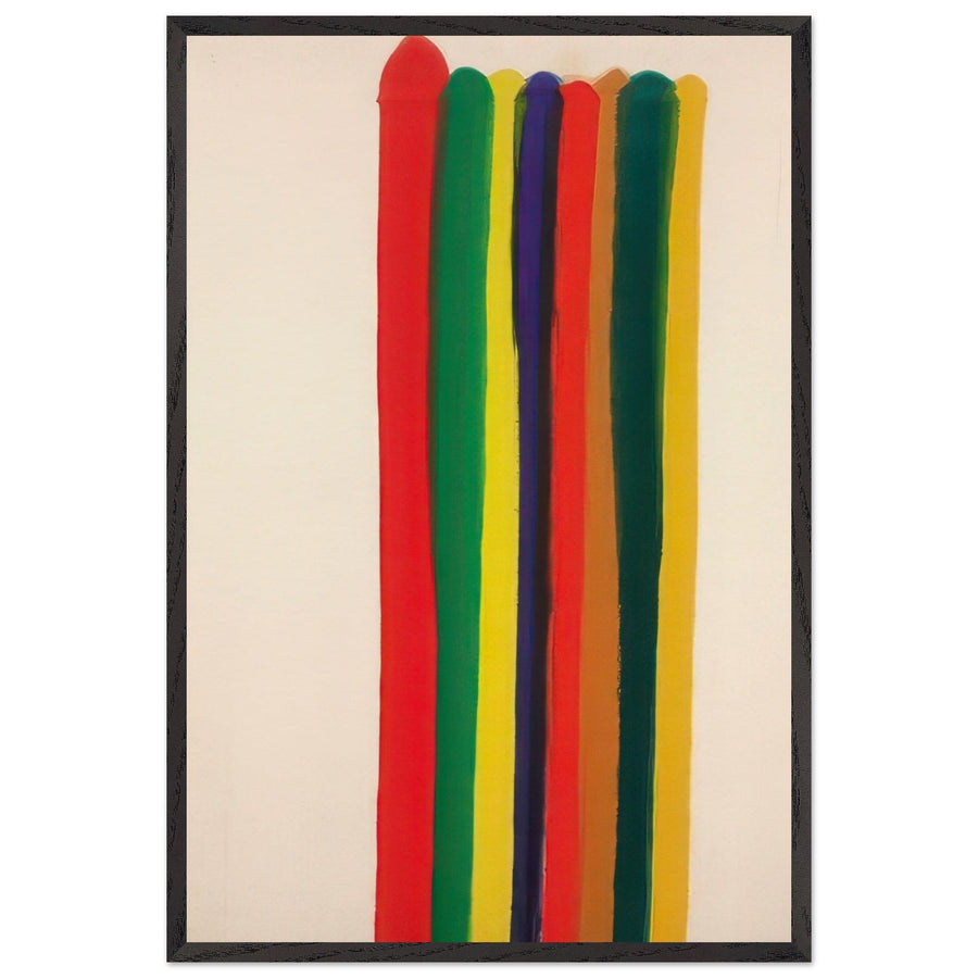 Red Go (1961) by Morris Louis, framed poster