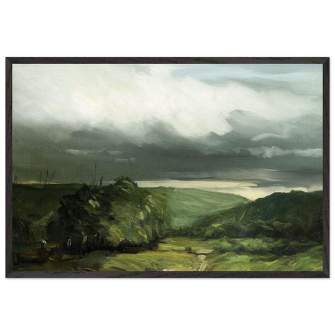 Storm Weather Wyoming Valley by Robert Henri, framed poster