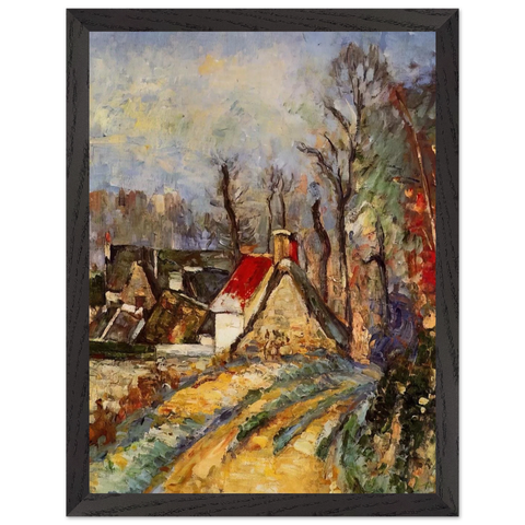 The Turn in the Road at Auvers by Paul Cézanne, framed poster