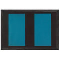 Untitled Blue Vertical Lines (1963) by John McLaughlin, framed poster, view 3
