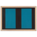 Untitled Blue Vertical Lines (1963) by John McLaughlin, framed poster, view 5