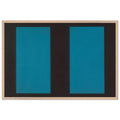 Untitled Blue Vertical Lines (1963) by John McLaughlin, framed poster, view 6