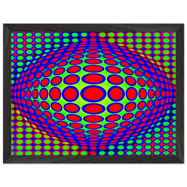 Vega 200 (1968) by Victor Vasarely, framed poster