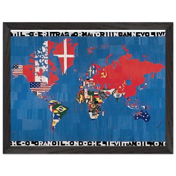 Vorrei Elogiare Il Vento E I Venti Che Colorano by Alighiero Boetti, framed poster