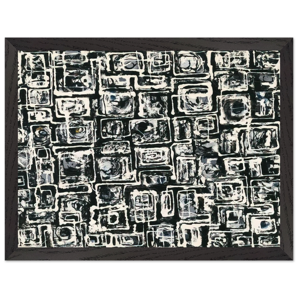 White Squares by Lee Krasner, framed poster