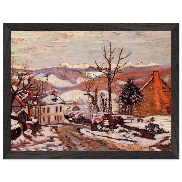 Winter in Saint-Sauves-d'Auvergne (1900) by Armand Guillaumin, framed poster