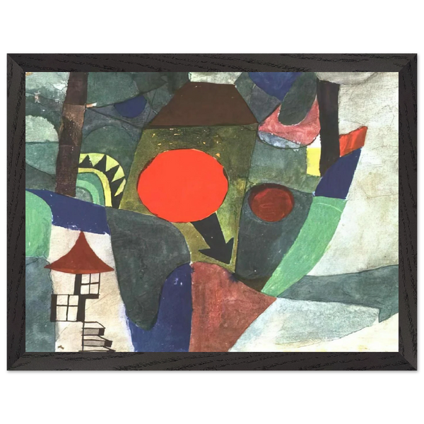 With the Setting Sun 1919 by Paul Klee, framed poster