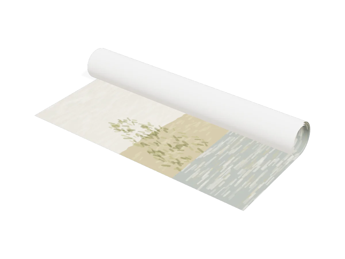 Poster being gently rolled up