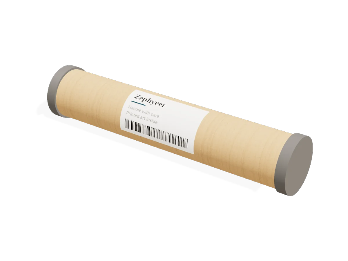 Poster packed in a capped mailing tube